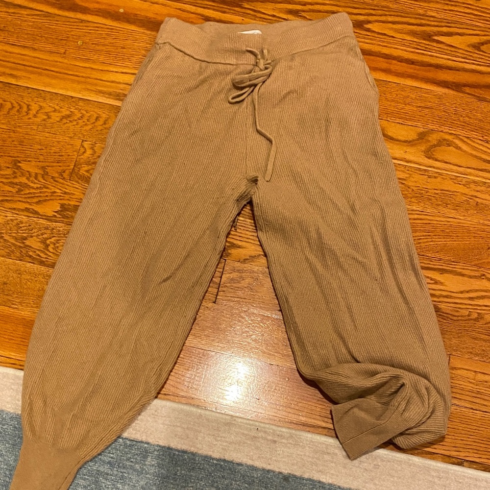 Rebecca Taylor Camel Sweater Jogger Pants